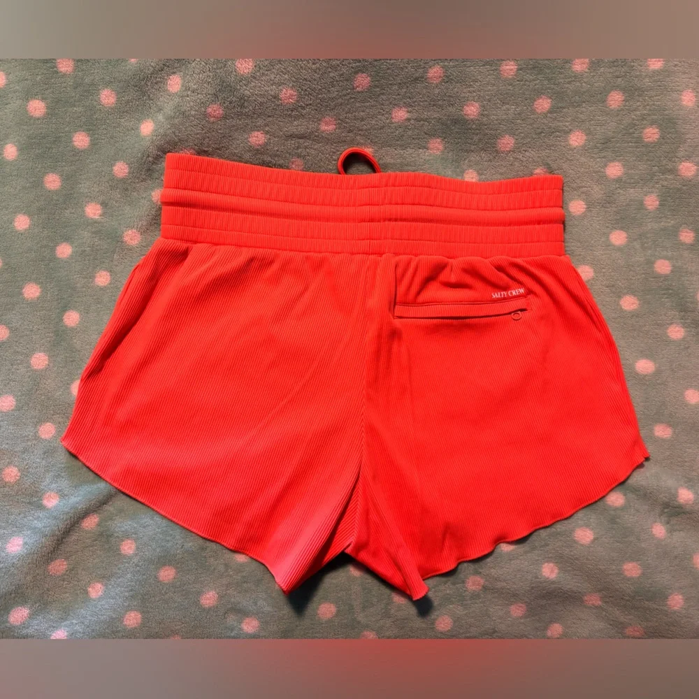 Salty Crew Athletic Shorts Red and Orange Performance - Picture 3 of 4